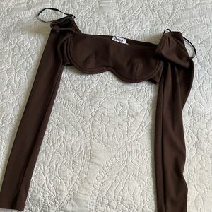 Brown princess polly top